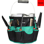 MELOTOUGH Bucket Caddy Organizer Bucket Tool Organizer for Garden Tools Fit 3.5 to 5 Gallon Bucket (Green)
