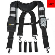 MELOTOUGH Magnetic Tool Belt Suspenders with Magnetic WristBand for Work Belt Padded Suspenders Constrcution