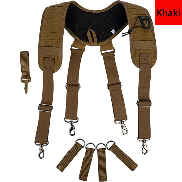 MELOTOUGH Metal Hook Tactical Suspenders for Duty Military Belt Harness Police Suspenders Law Enforcement Belt