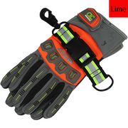 【GH02】MELOTOUGH Firefighter Glove Strap | Glove Holder Clip with Glove Leash Swivel Snap Hook,Reflective for Quick Access