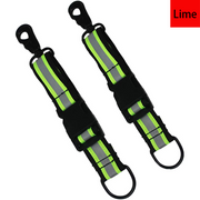 MELOTOUGH Firefighter Glove Strap | Glove Holder with Glove Leash Swivel Snap Hook,Reflective Hi-Vis Lime for Quick Access All Style Find in Melo Tough (2 sets Quick Release Buckle-Lime)