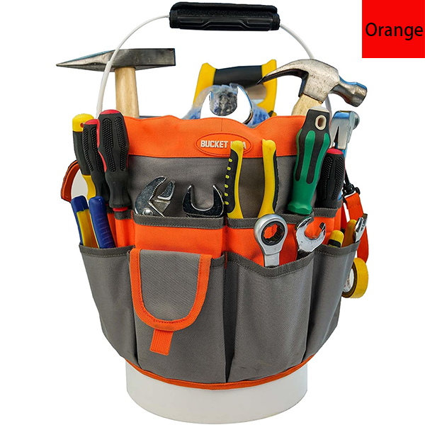 MELOTOUGH Bucket Idea Bucket Tool Organizer With 35 Pockets Fits to 3.5-5 Gallon Bucket (Orange) …
