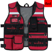 MELOTOUGH Tool Vest Safety Work Vest with Adjustable Straps,Removable Phone Holder for Electrician,Construction,Carpenters