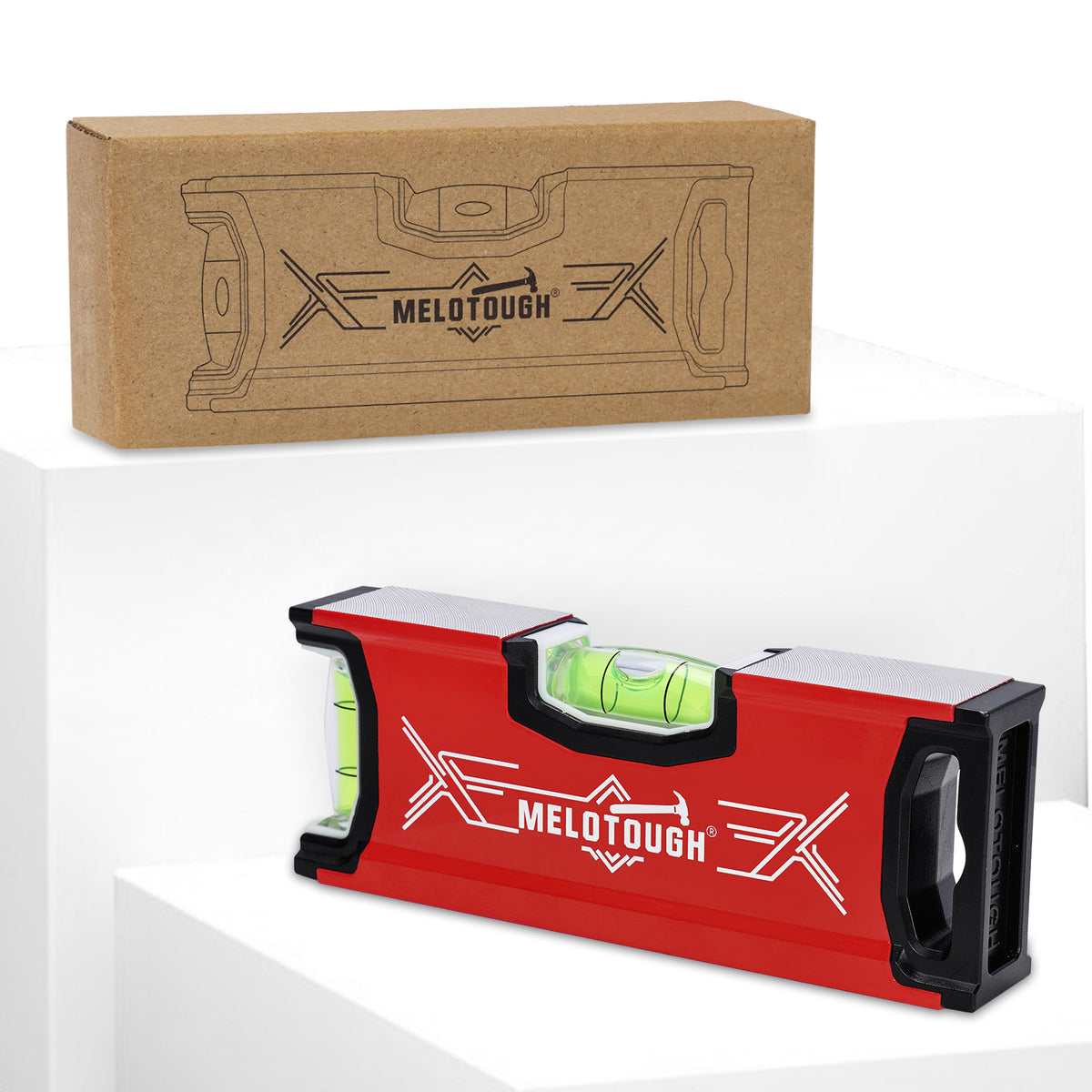 MeloTough Magnetic Torpedo Level, 6 Inch Pocket Spirit Level with Rare Earth Magnets