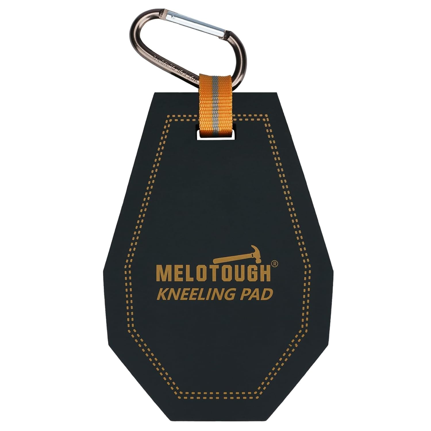 MELOTOUGH Mini Kneeling Pad with Carabiner Clip, Portable 1 Inch Thick NBR Foam Kneeling Pads for Work Construction, Mechanics, Plumbers, Electricians (Orange/Black)