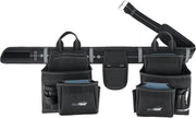 MELOTOUGH Professional Tool Belt Organizer with 21 Pockets, Electrician Tool Belt Tool Rig Combo Apron Tool Pouch, Heavy Durable Construction Work Belt for Framer, Carpenter, Electrician