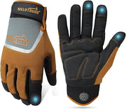 MELOTOUGH Work Gloves for Men Women,Mens Mechanic Work Gloves for Garden,Yard,Warehouse,Touch Screen Working Gloves