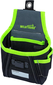 MELOTOUGH Nail and Screw Organizer Bag for Electricians and Carpenters, Tool Belt Pouch with Belt Clip, Heavy Duty Work Fastener Pouch
