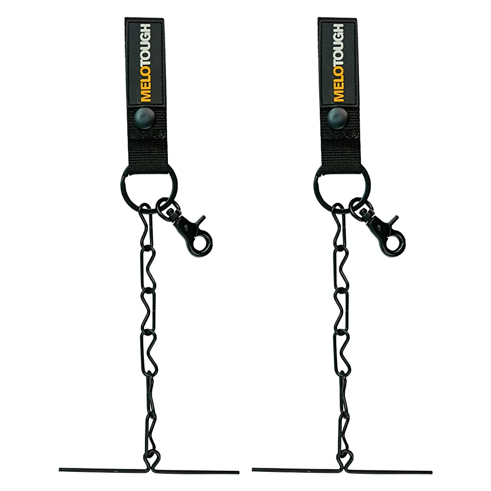 MELOTOUGH Tape Thong for Tool Belt Waist Electricians Tape Holder Chain with Keyring and Trigger snap Hook 1 Pack