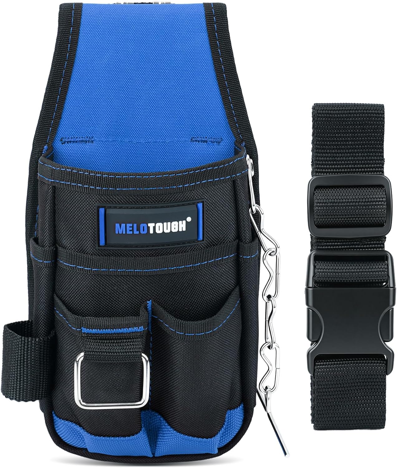 MELOTOUGH Pocket Tool Pouch Tool Belt Pouches with Belt Clip Utility Mini Tool Organizer Pouch for Electrician,Carpenter,Construction,Technician