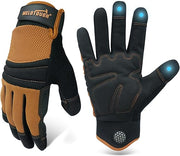 MELOTOUGH Work Gloves for Men Women,Mens Mechanic Work Gloves for Garden,Yard,Warehouse,Touch Screen Working Gloves